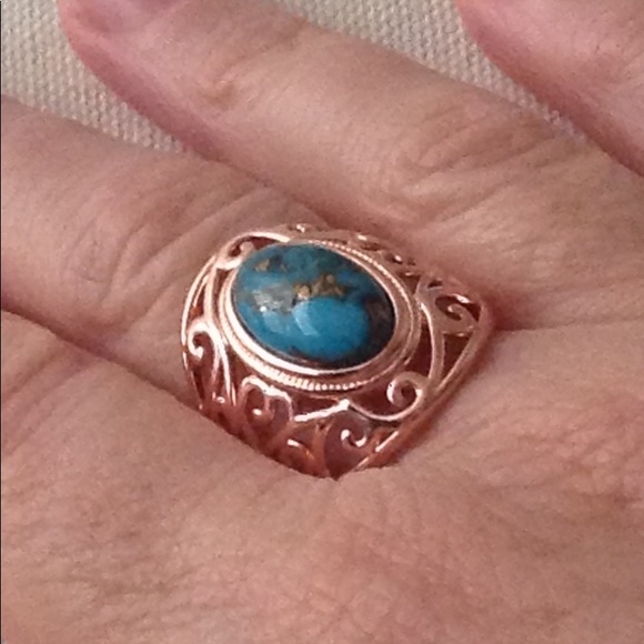 NWB 🌵MOJAVE BLUE TURQUOISE Copper (14x9mm) 🌵 - Picture 2 of 4